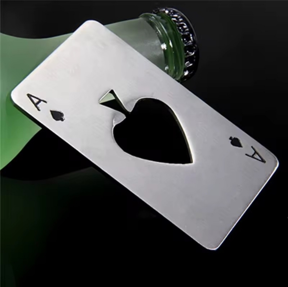 Ace of Spades Silver Bottle Opener